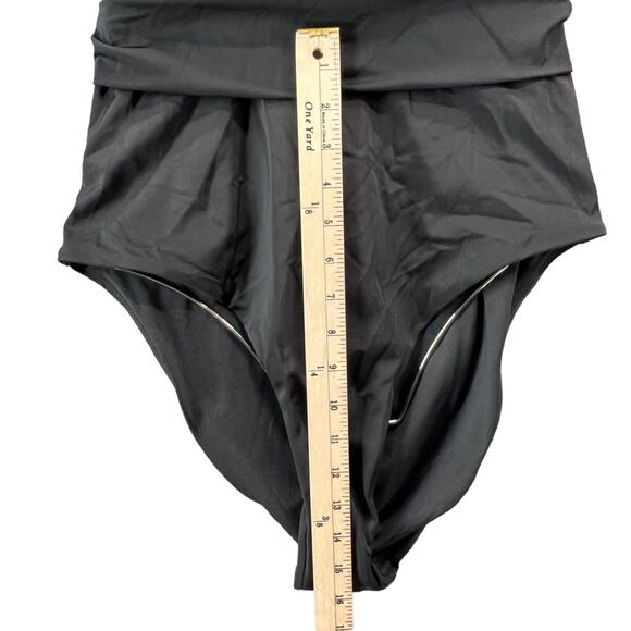 Chelsea28 Swimsuit Womens Large Black One Piece Convertible 4 Way Halter Plunge - Picture 11 of 16